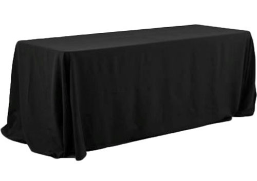 black table linen