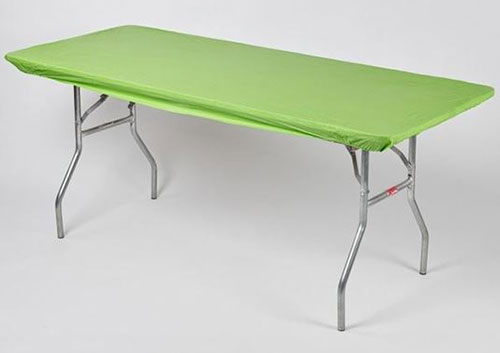 8 X30 Rectangle Lime Green Plastic, Plastic Rectangular Table Covers With Elastic